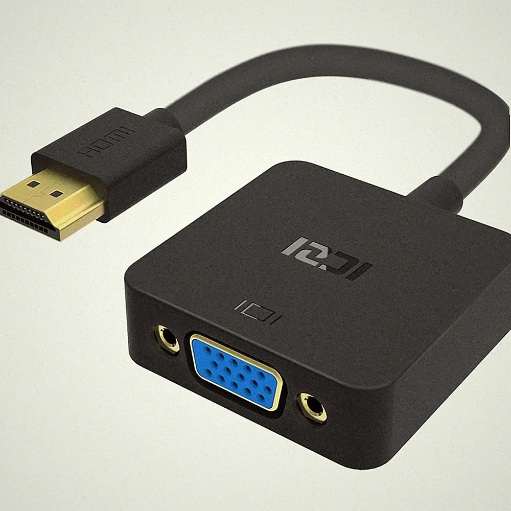 HDMI auf VGA Adapter Video Konverter Full HD 1080P 60Hz Monitor Projektor