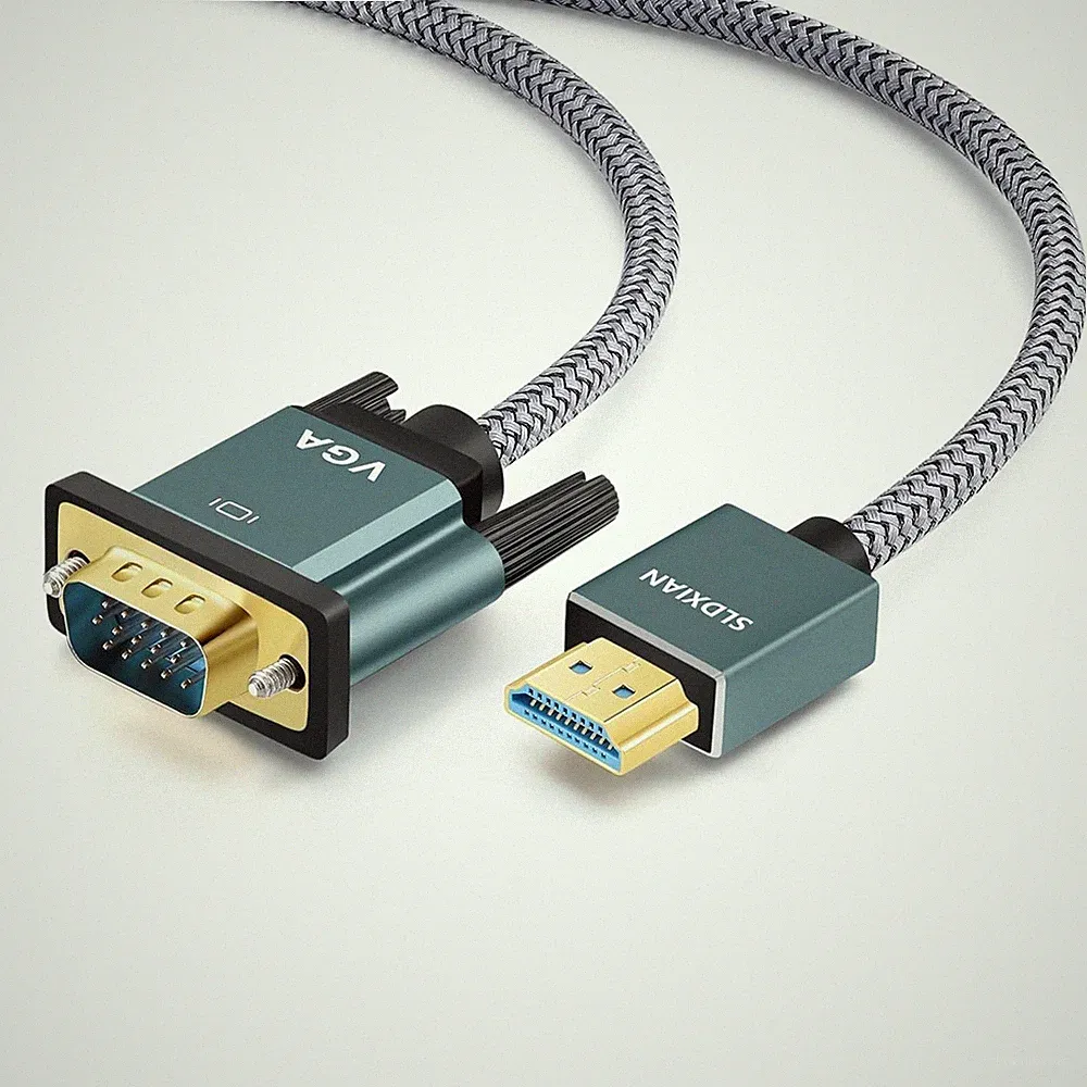 HDMI auf VGA Kabel 1080P Konverter für Projektor, HDTV 1.8M Desktop, Laptop, PC