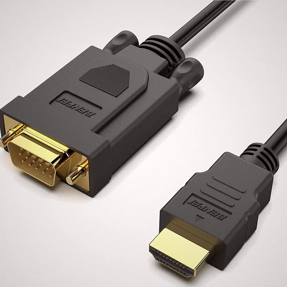 HDMI auf VGA Kabel 3m, vergoldet, Stecker auf Stecker, für PC, Monitor, Beamer