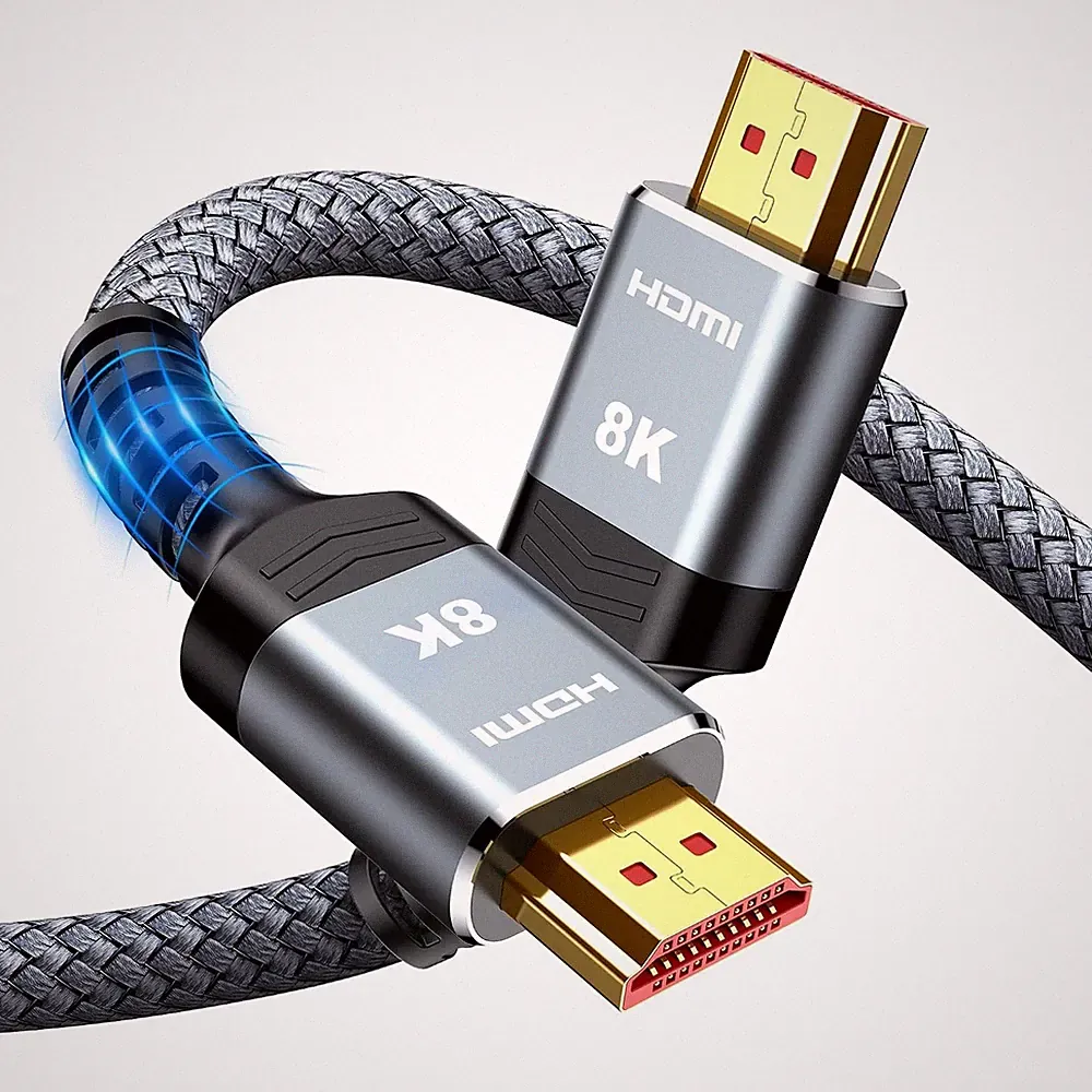 HDMI Kabel 1m 8K High Speed TV Monitor Beamer PC Konsole Heimkino Ethernet UHD