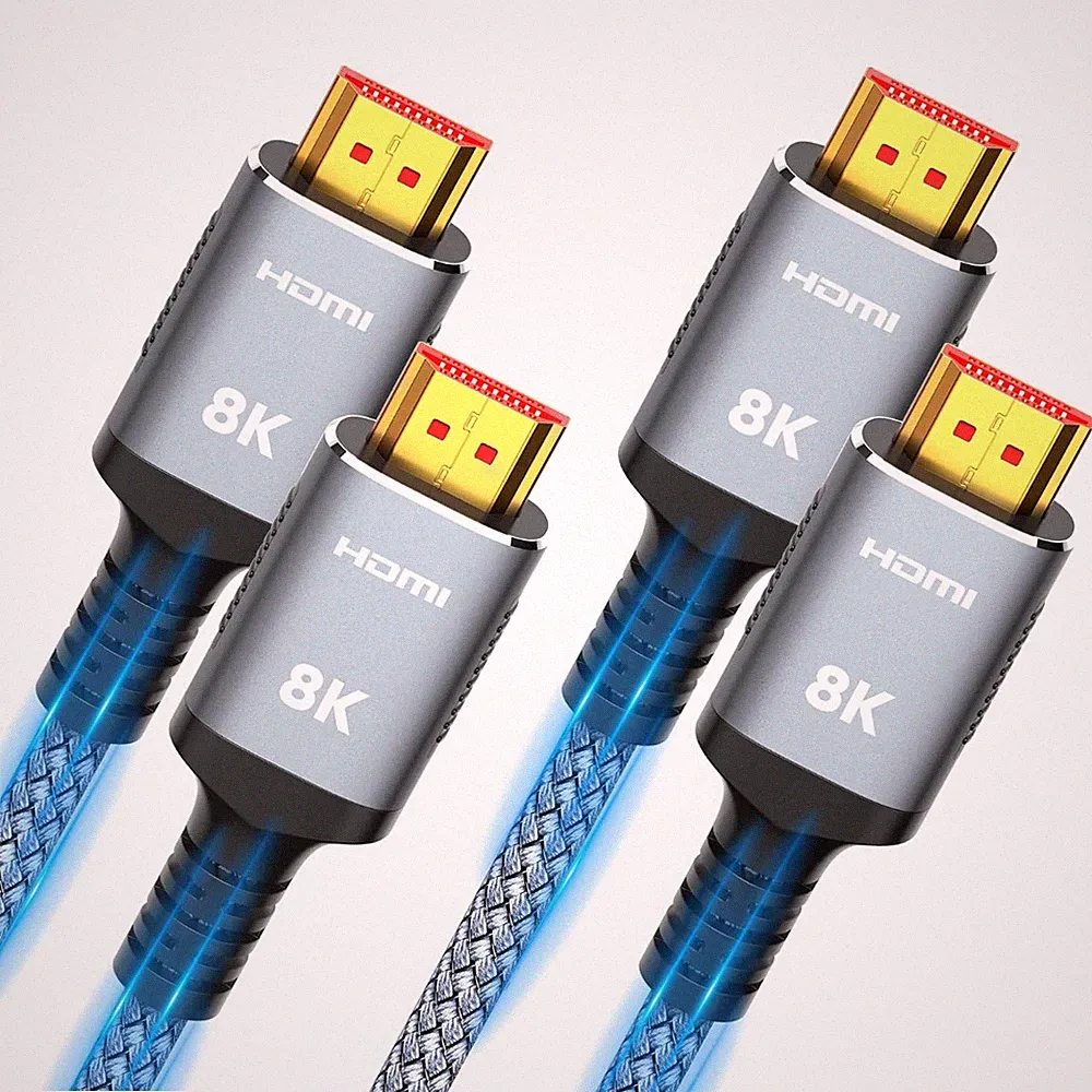 HDMI Kabel 2.1 8K 2 m 2 Stück 48Gbps Highspeed 4K 120Hz für PS5 TV Beamer eARC