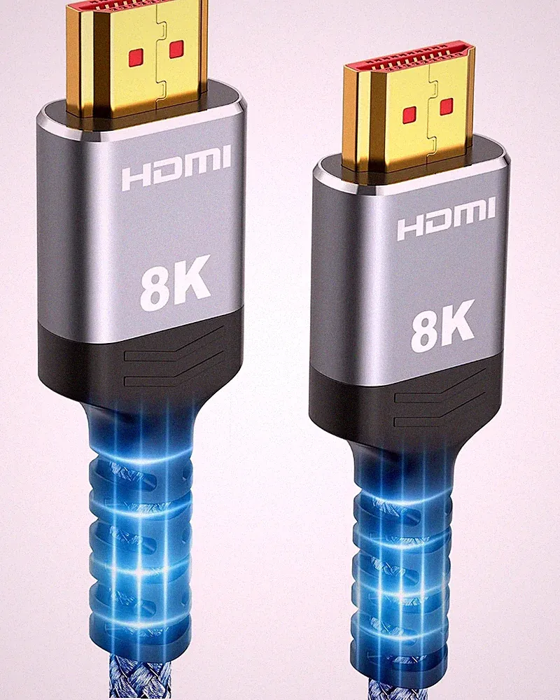 HDMI Kabel 2m 8K 2 Stück High Speed TV Monitor Beamer PC Konsole Heimkino Set