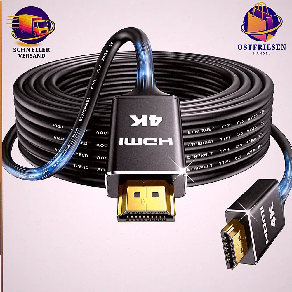 HDMI Kabel 4K 10m High Speed CL3 18Gbps HDMI 2.0 für Laptop PC HDTV Projektor