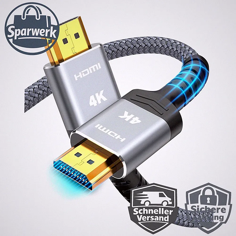HDMI Kabel 4K 5m 18Gbps High Speed 2.0 für Fernseher und Beamer