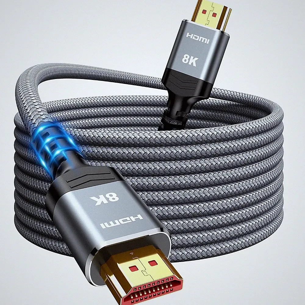 HDMI Kabel 6m 8K High Speed TV Monitor Beamer PC Konsole Heimkino Verbindung UHD