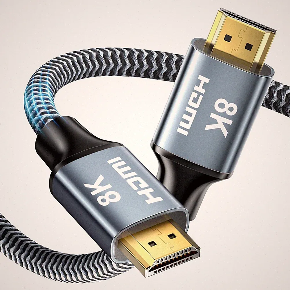 HDMI Kabel 8K 2.1, 10m, Hochgeschwindigkeit, 48Gbps, HDR, 4K, 8K, Dolby, HDCP