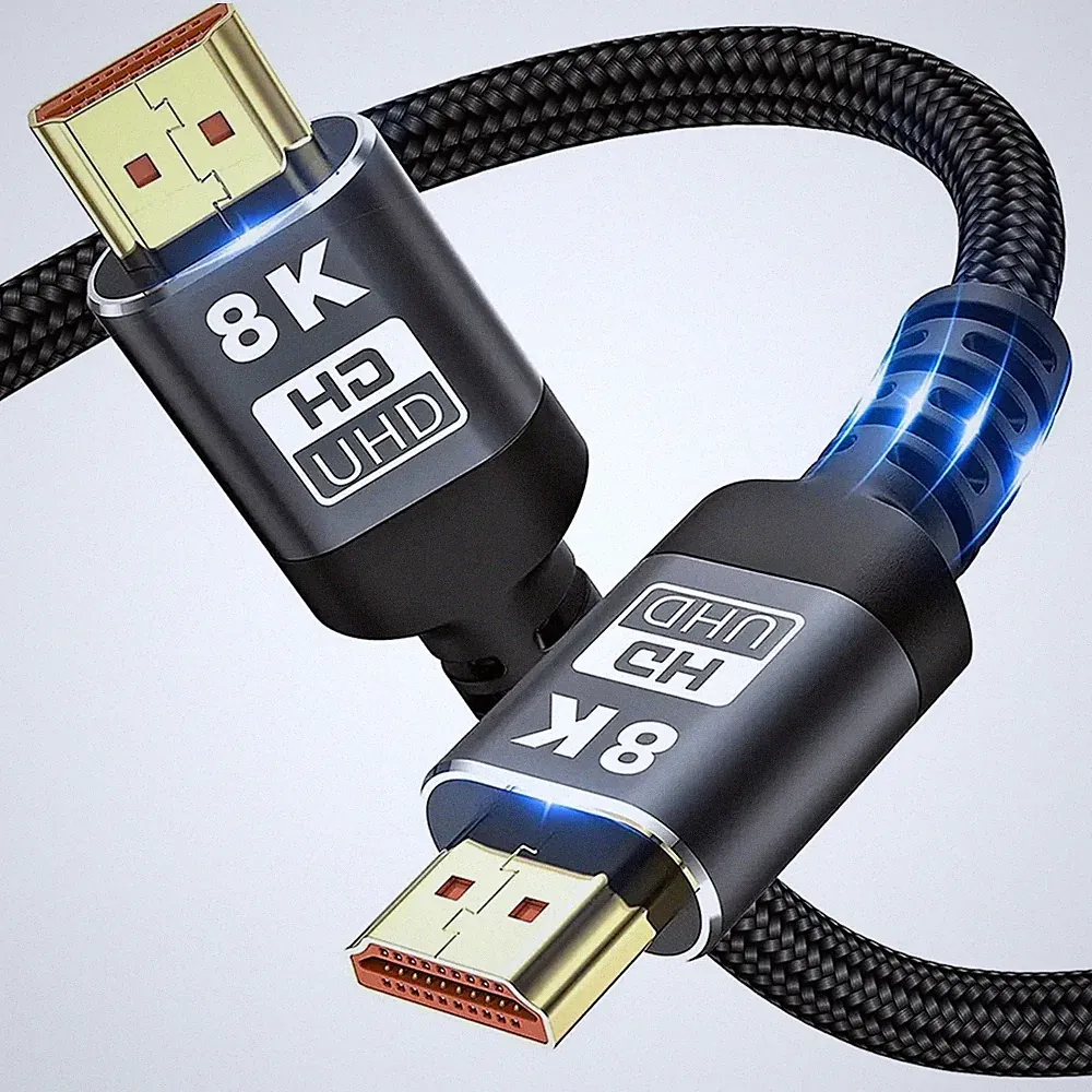 HDMI Kabel 8K 4K UHD 2.1 Ultra HighSpeed 48Gbps HDR eARC ARC vergoldet PS5 1-5m