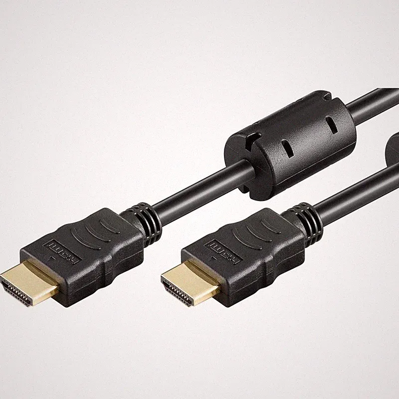HDMI-Kabel Full-HD 1080 Beamer/LCD/LED-TV 2 Ferritkerne 10m schwarz