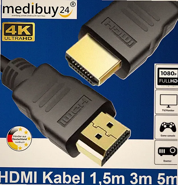 HDMI Kabel Full HD 4K UHD HDR CEC 3D TV PC Beamer PS3 4 5 Ethernet 1,5 3m 5m Neu