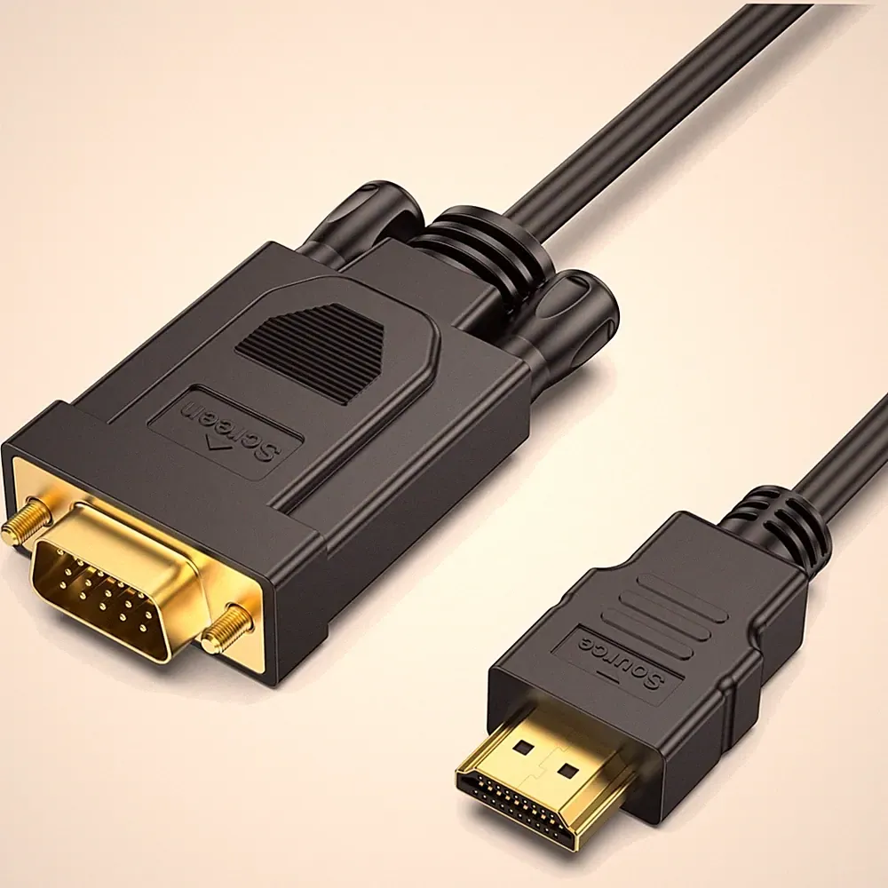 HDMI Kabel VGA 1,8m Full HD 1080P Adapter für Laptop Monitor Projektor