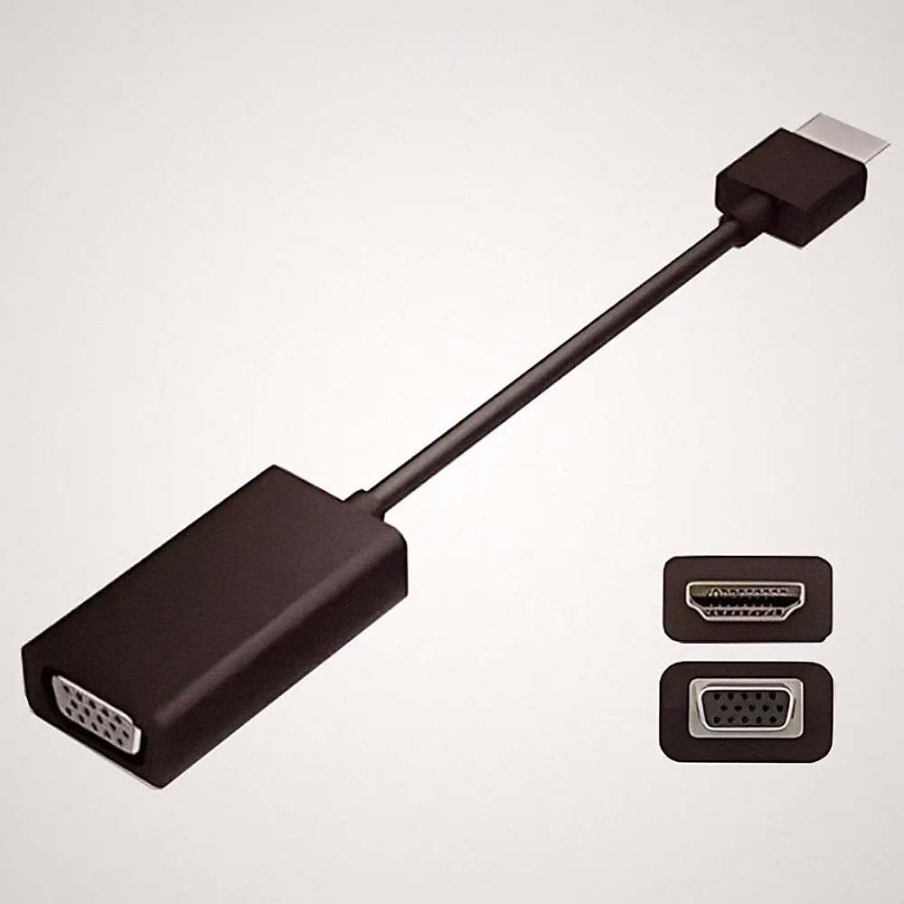 HDMI (Notebook/PC) zu VGA (Beamer/Monitor) Adapter Stecker zu Buchse 1080p - NEU