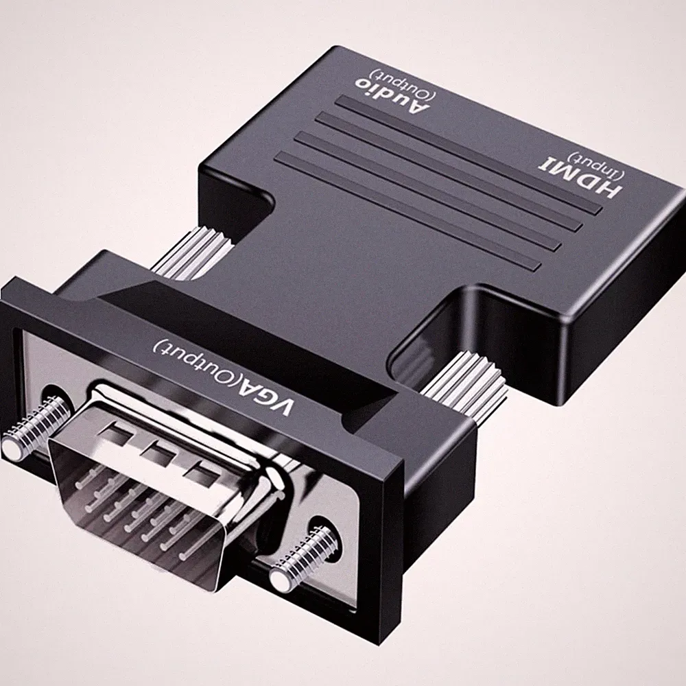 HDMI VGA Adapter 1080P mit Audio Konverter für PC Laptop Monitor Beamer