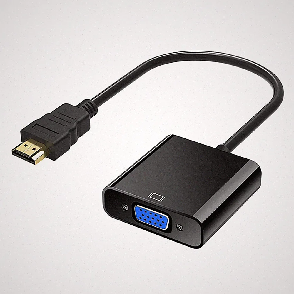 HDMI > VGA Adapter HDMI Stecker > VGA Buchse Konverter PC Beamer 15 cm PC Laptop