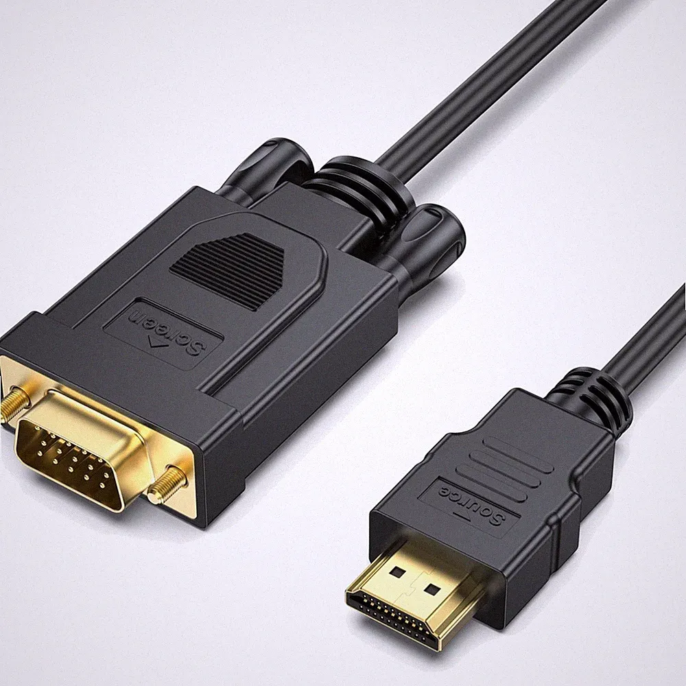 HDMI, VGA, Adapter, Kabel, 1080P, Monitor, Projektor, Laptop