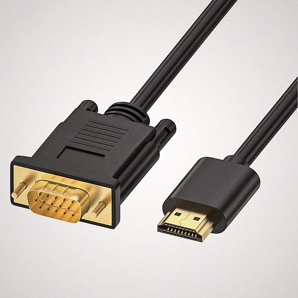 HDMI VGA Kabel 1m Full HD 1080P Unidirektional Adapter Laptop Projektor