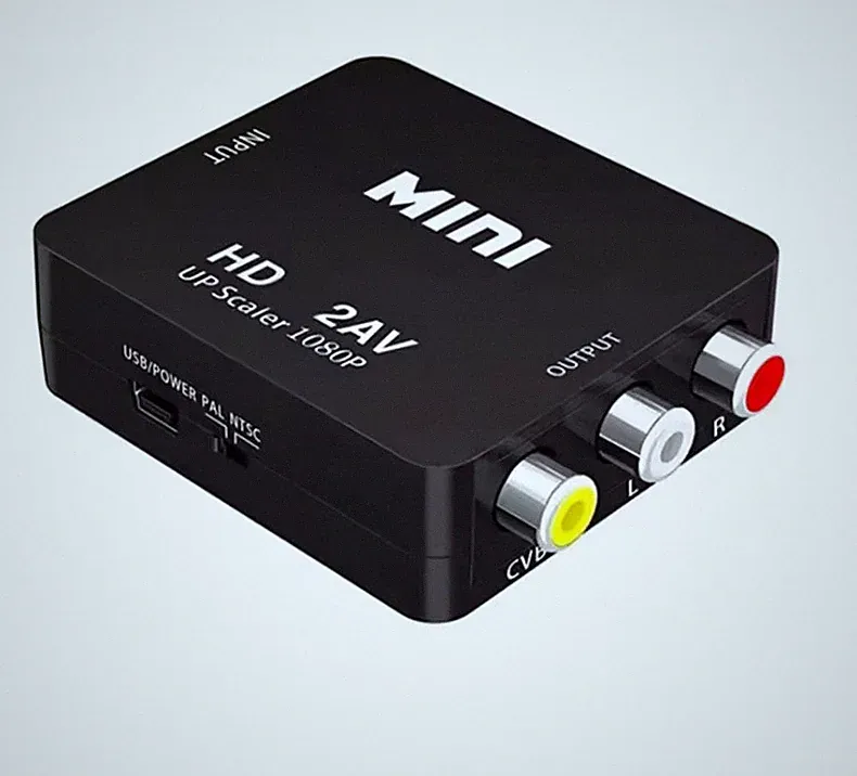HDMI zu RCA AV Konverter 1080P HDMI auf AV CVBS LR Adapter für PC HDTV Projektor