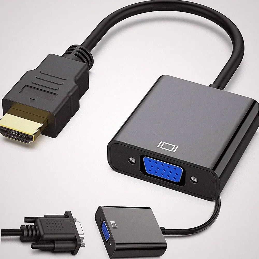 HDMI zu VGA Adapter Konverter 1080p HDMI auf VGA für Laptop PC Monitor Beamer