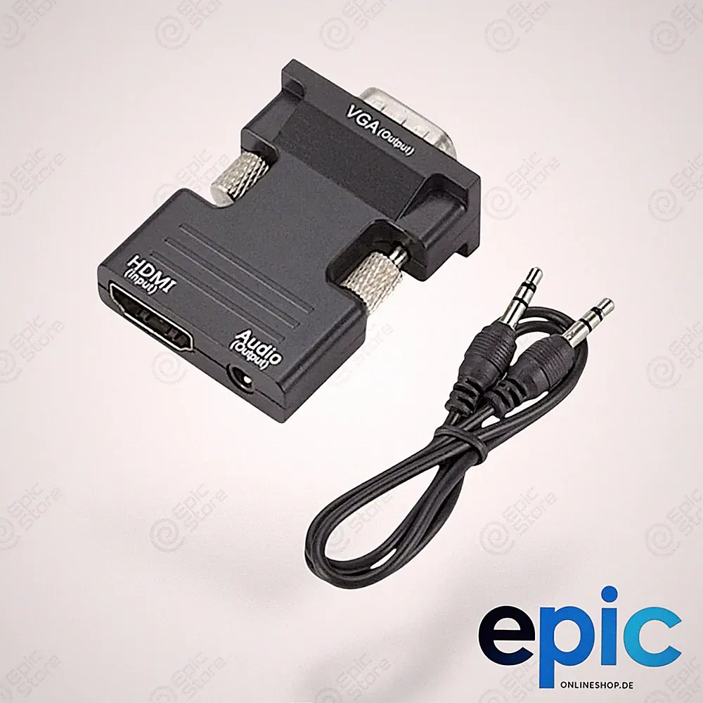 HDMI zu VGA Adapter Konverter Audio & Videokabel HDTV 1080P 60Hz für PC Beamer