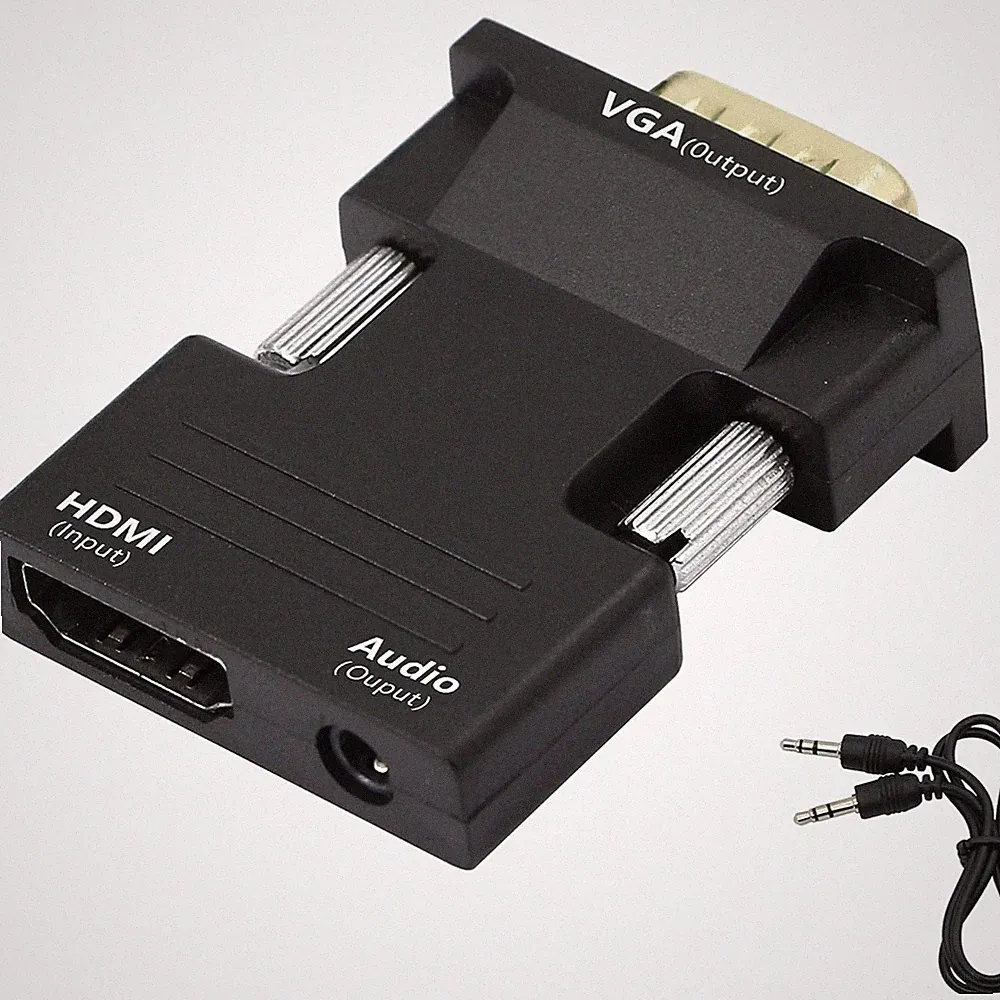 HDMI zu VGA Adapter mit Audio 1080P HDMI Vga Kabel Fernseher Projektor Laptop