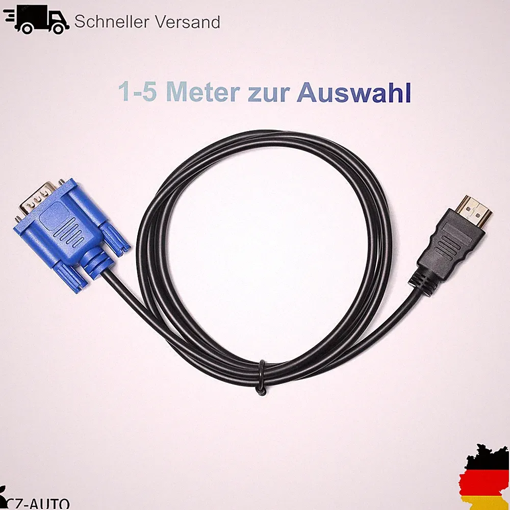 HDMI zu VGA Kabel Adapter Display Ausgabe Konverter Für PC Monitor HDTV Beamer