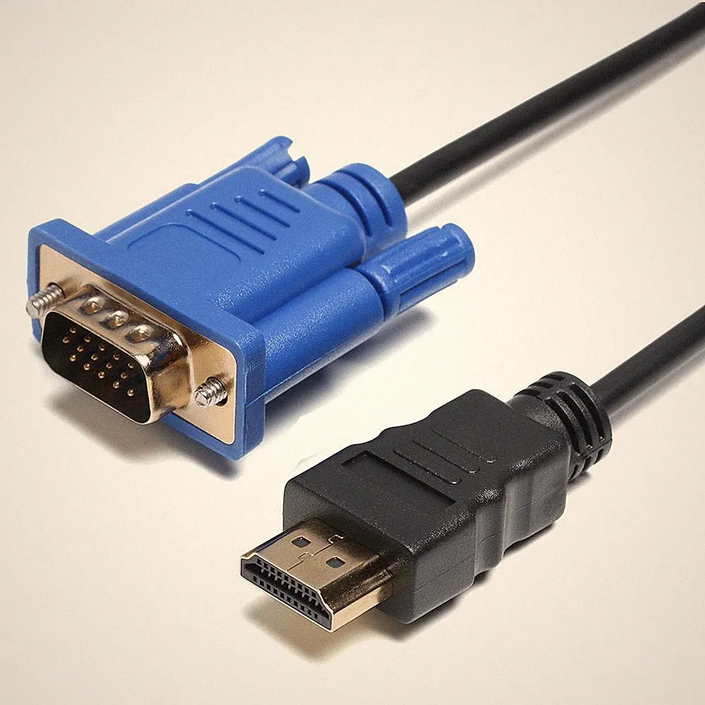 HDMI zu VGA Kabel Adapter Display Ausgabe Konverter für PC Monitor HDTV Beamer
