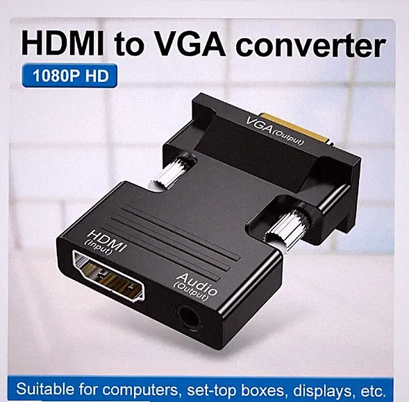 HDMI Zu VGA Konverter 1080P HD Adapter Mit Audio Kabel Laptop PC für HDTV TV