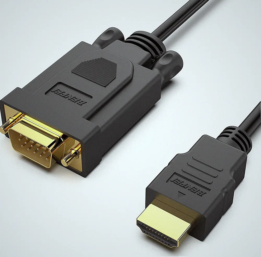 HDMI zu VGA Konverter 1080P Kabel für Laptop, Monitor, Projektor, D-SUB 15 Pin