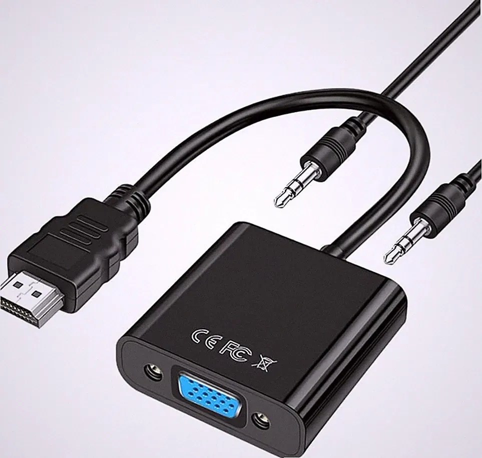 HDMI zu VGA mit Audiokonverter - für Projektor, Monitor, Fernseher