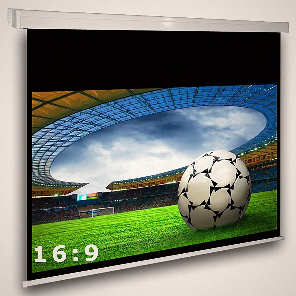 Heimkino Beamer Rollo Leinwand 220 x 124 cm 16:9 Full HD 3D LCD DLP Fachändler