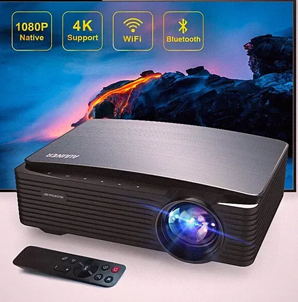 Heimkino Beamer - Unterstützt 4K, 8500 Lumen Full HD, 300’’ Display