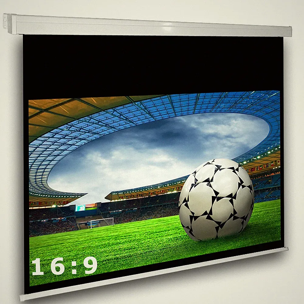 Heimkino Beamerleinwand 280 x 204 cm 16:9 Rollo Leinwand LCD DLP 3D Full HD VP24