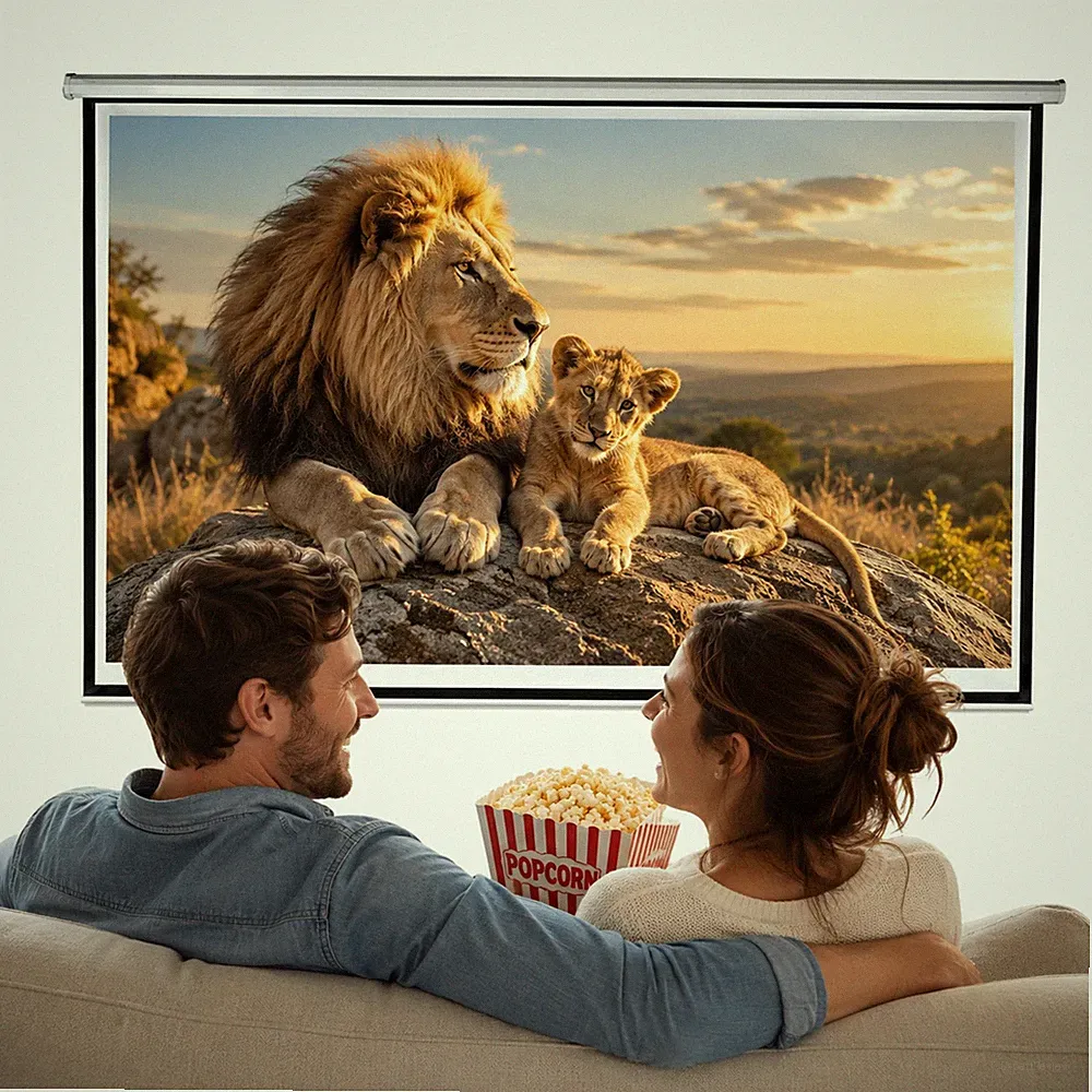 Heimkino Leinwand Beamerleinwand 120" 244x182 Beamer inkl FFB 16:9 4:3 1:1