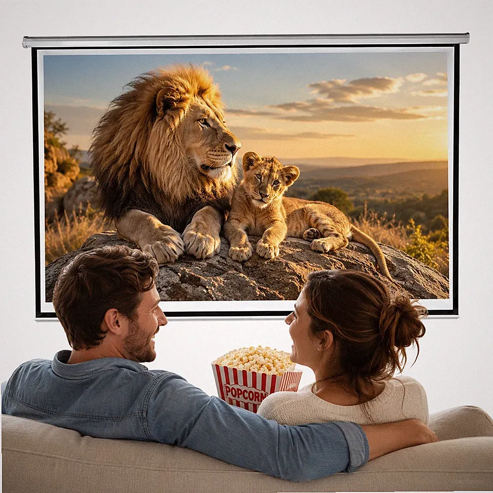 Heimkino Leinwand Beamerleinwand 120" 244x182 Beamer inkl FFB 16:9 4:3 1:1