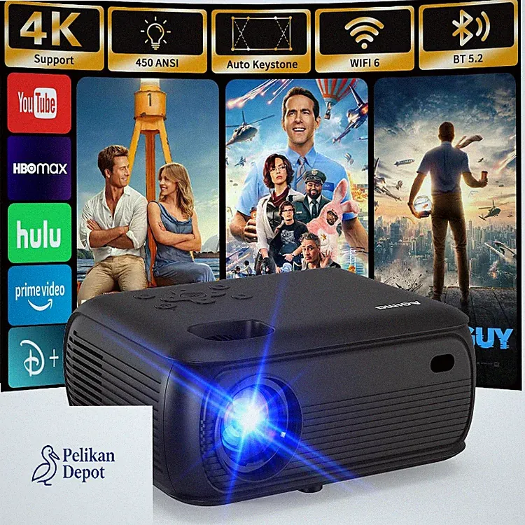 Heimkino Projektor 4K HDR10 WiFi 6 Bluetooth 5.2