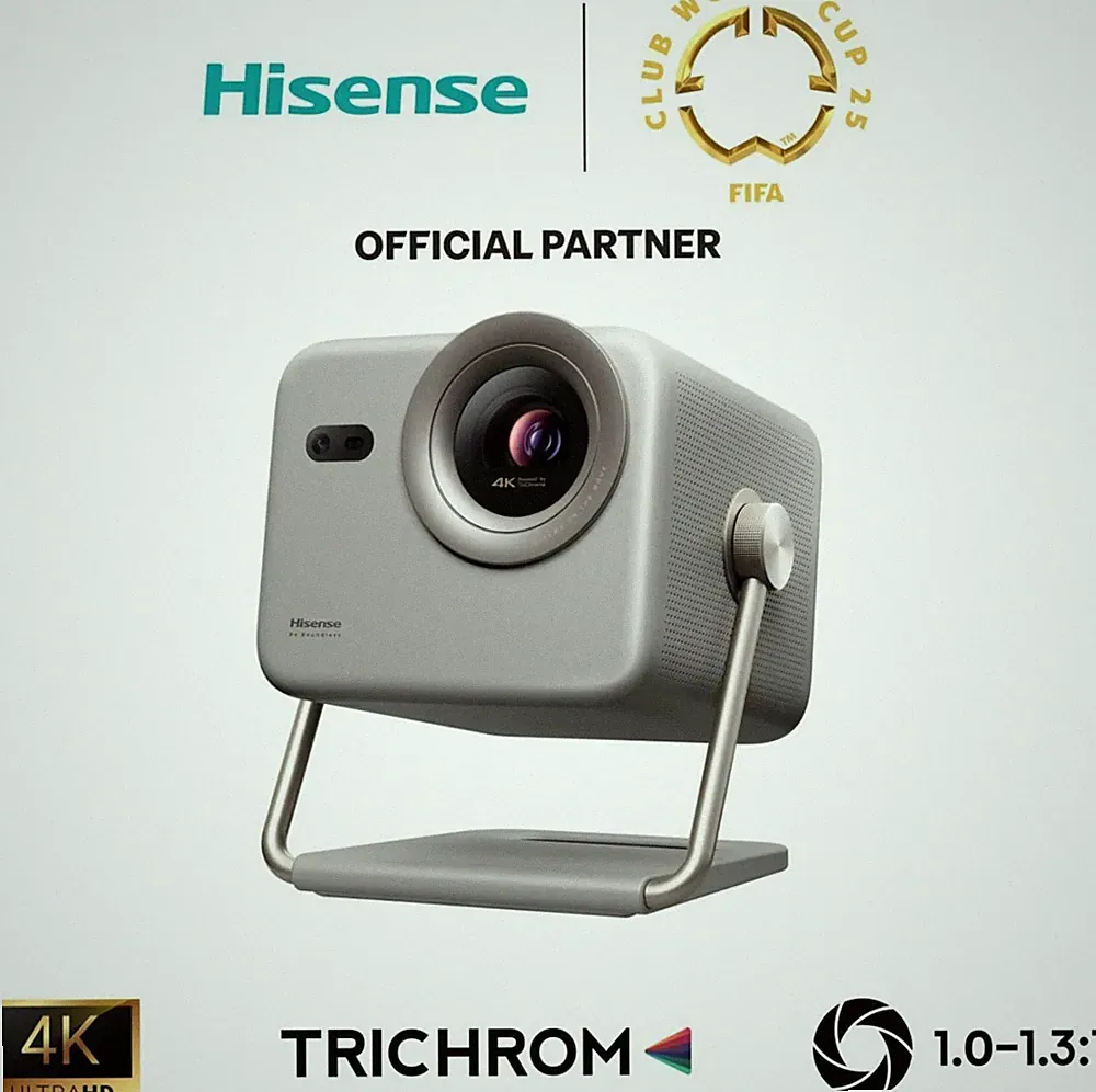 Hisense M2 PRO Trichroma Mini Laser Projector 1300 ANSI Lumens 4K Smart Beamer