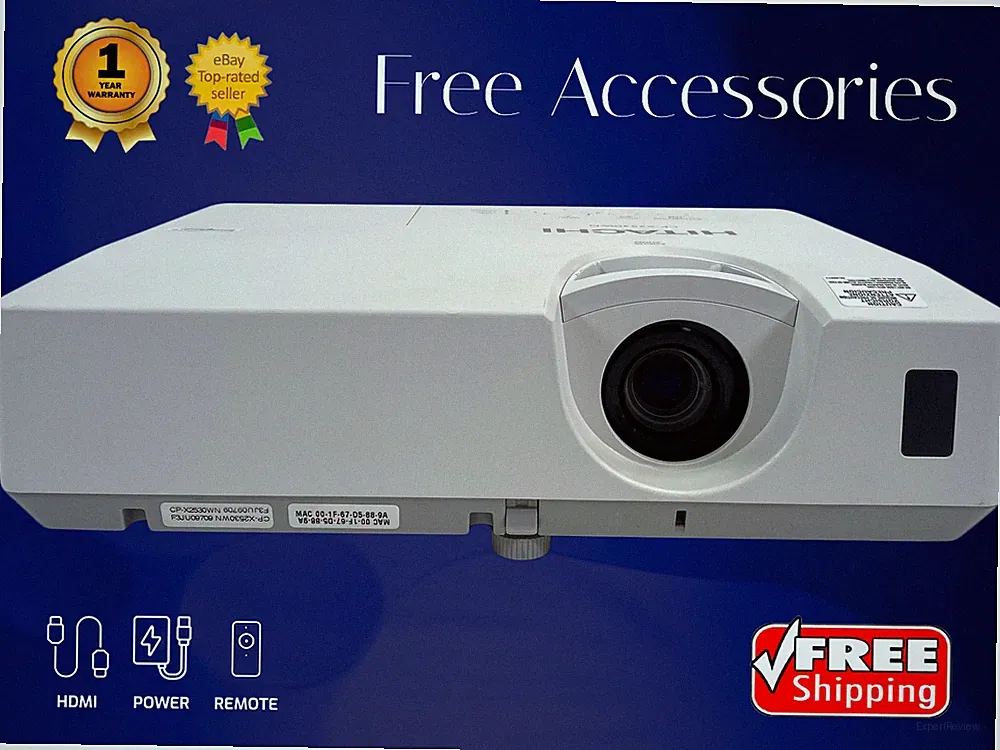 Hitachi 3LCD Beamer CP-X2530WN Für Präsentationen Gaming Zoom 2700 ANSI Lumen