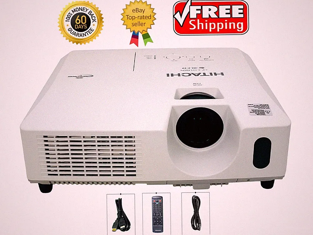 Hitachi CP-X3014WN 3LCD Beamer 3200 ANSI Heimkino 1080p HDMI mit Fernbedienung
