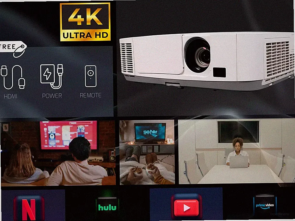Hochwertig ✅ 4K Unterstützte Heimkino Kino TV Projektor 4000 Ansi 2x HDMI