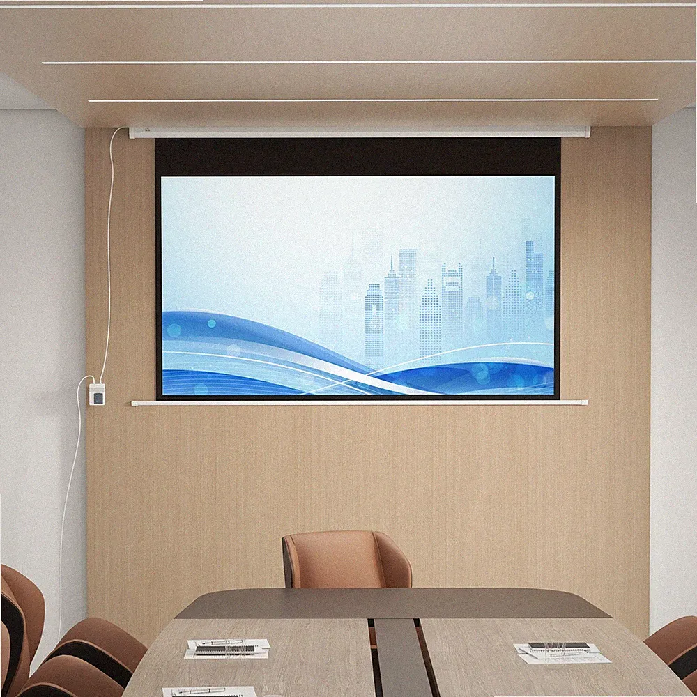 HOMCOM Beamer Leinwand 16:9 HD 4K Motor Projektionsleinwand