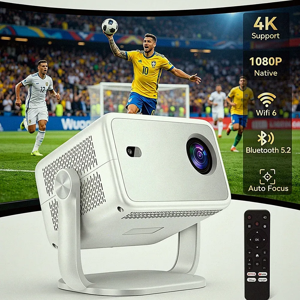 HUIDUN PT10 Smart Projektor 25000 Lumen Heimkino-Beamer WiFi 6 Bluetooth Netflix