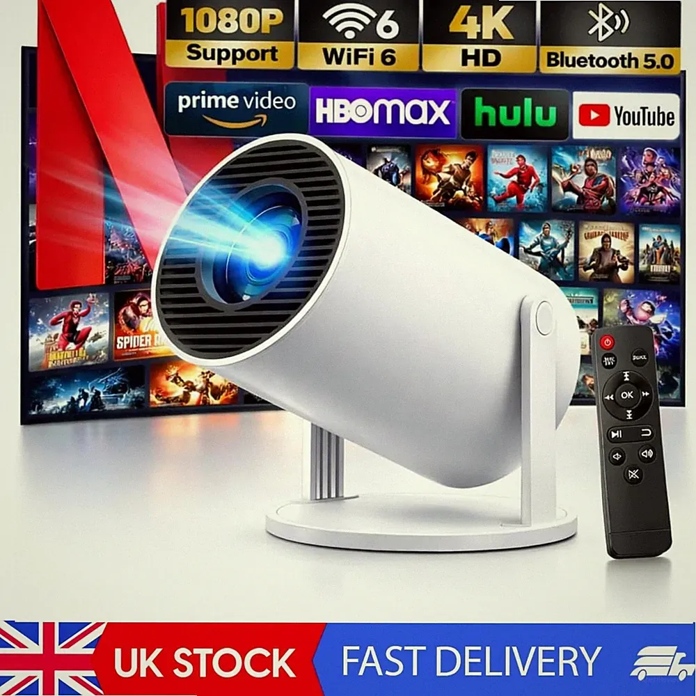 HY300 Beamer 2026 | Unterstützt 1080P mit Android 14.0 - 20000 Lumen Smart