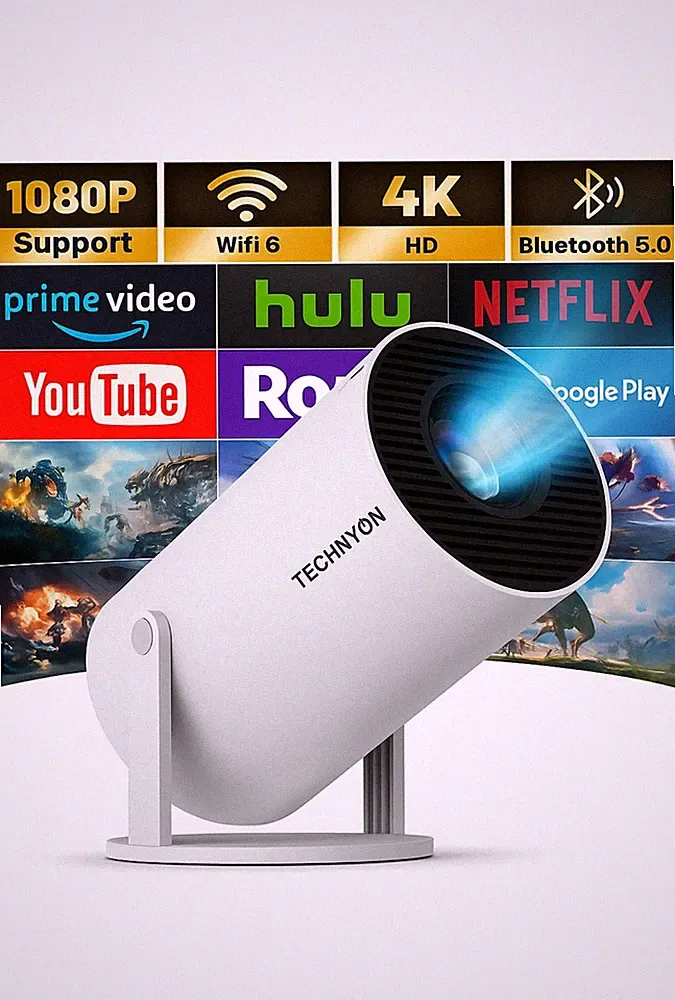 HY300 PRO+ 2026 | 1080P Full HD WiFi Beamer mit Android 11.0
