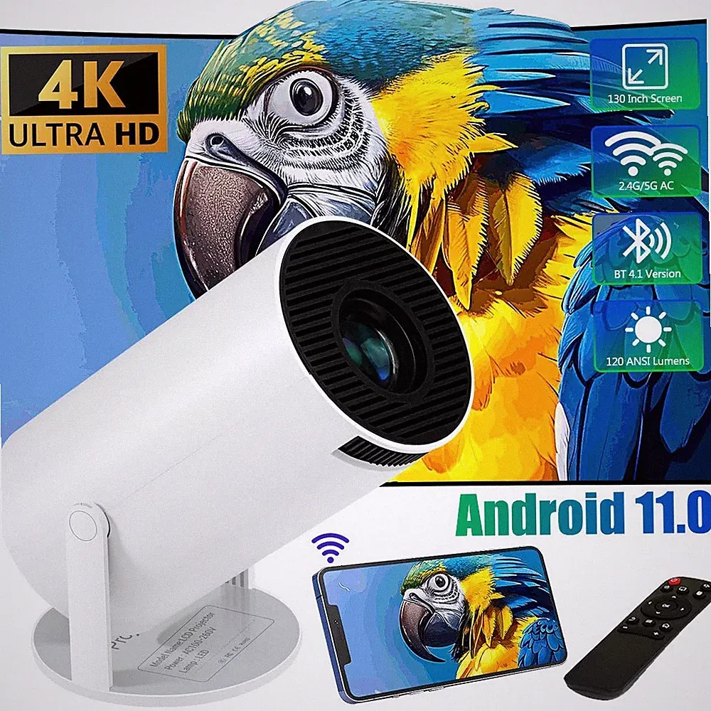 HY300 PRO Beamer 4K UHD Projektor Android LED WiFi Bluetooth Heimkino HDMI USB