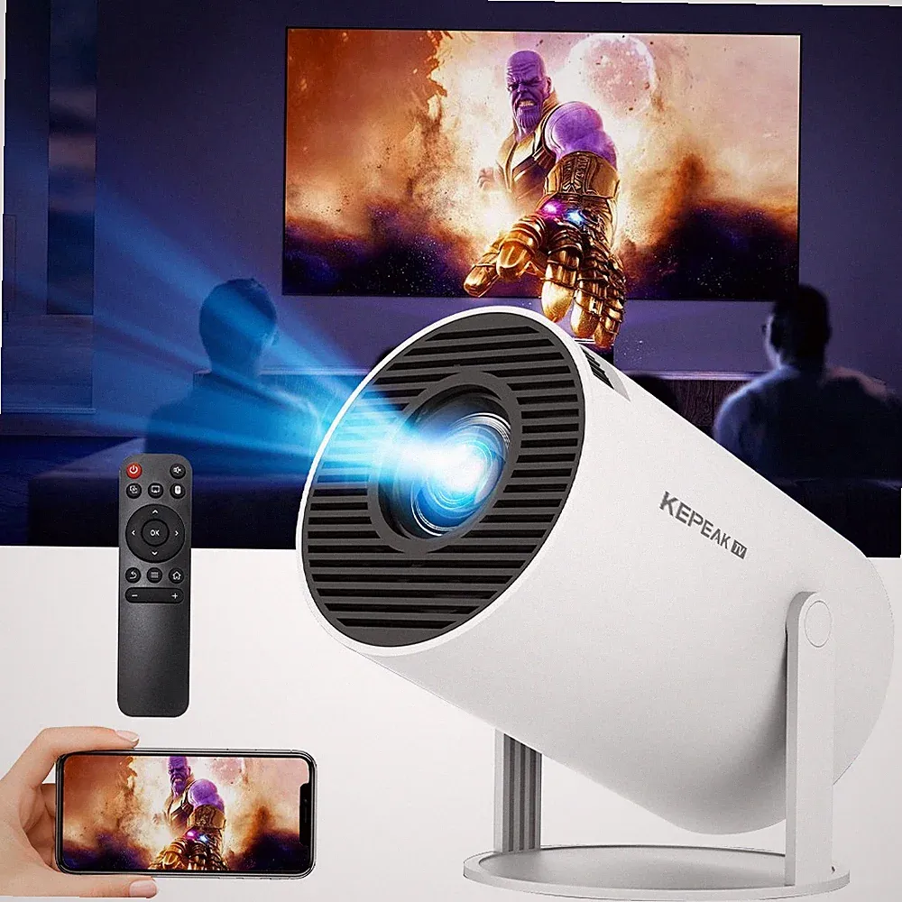 HY300 Pro Beamer Projektor 4K WiFi Mini TV Heimkino Tragbar HD Bluetooth Android