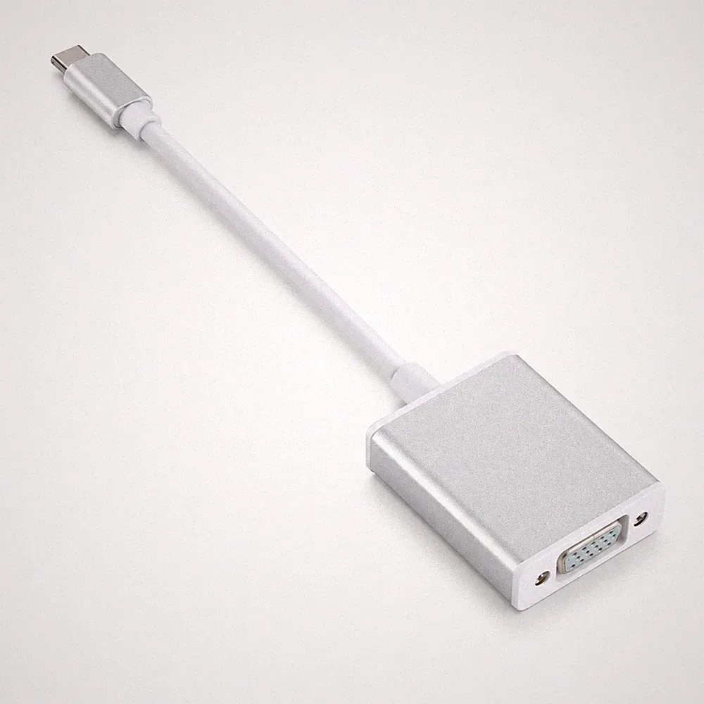I51C USB-C auf VGA Adapter, Type-C 3.1 Grafikadapter für Laptop, PC, Projektor