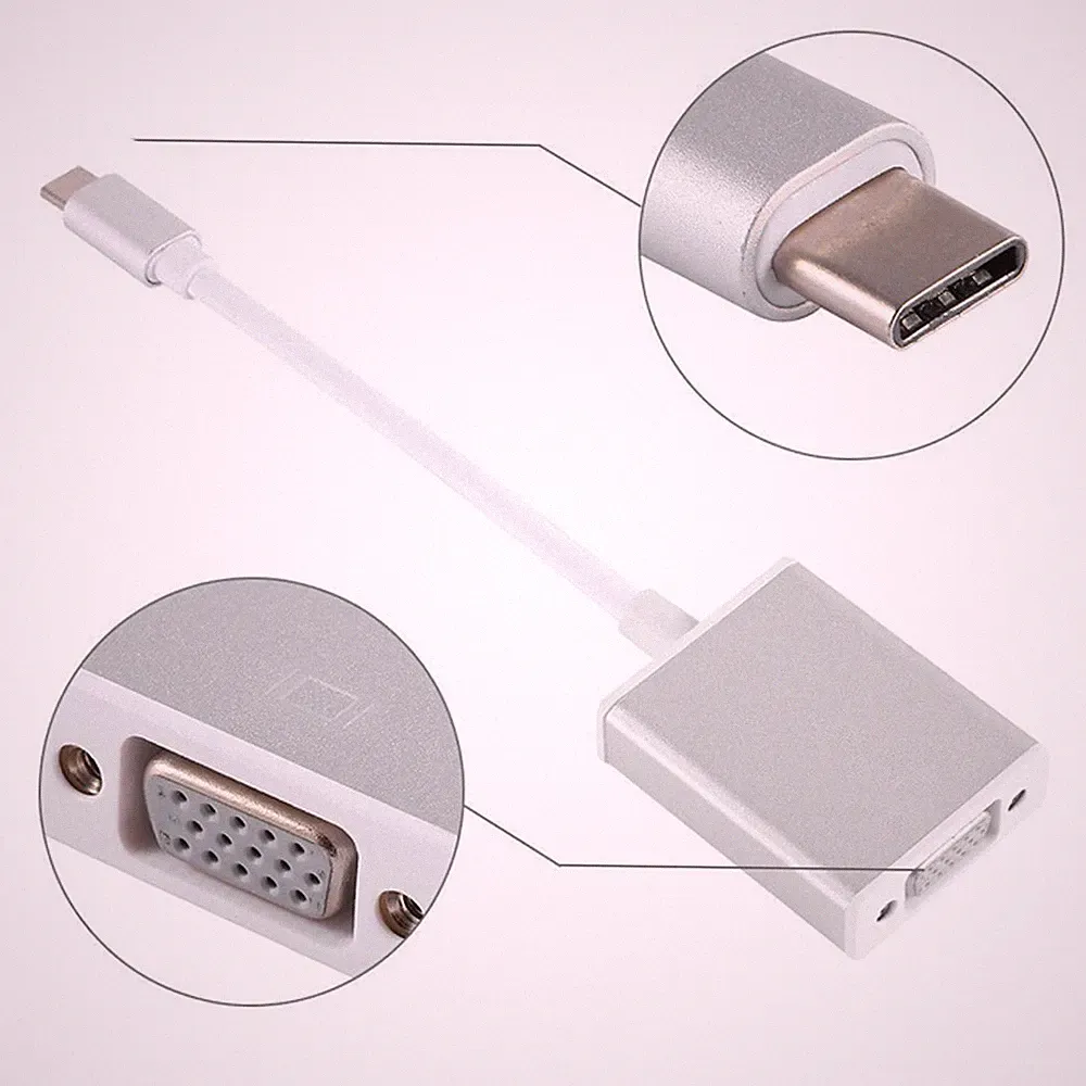 I51C USB Type C 3.1 auf VGA Grafik Adapter f PC Laptop Handy Tablet TV Projektor