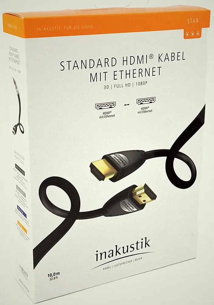 inakustik Star HDMI Kabel 10m Ethernet Full HD 3D 1080p TV LCD Beamer ARC 214