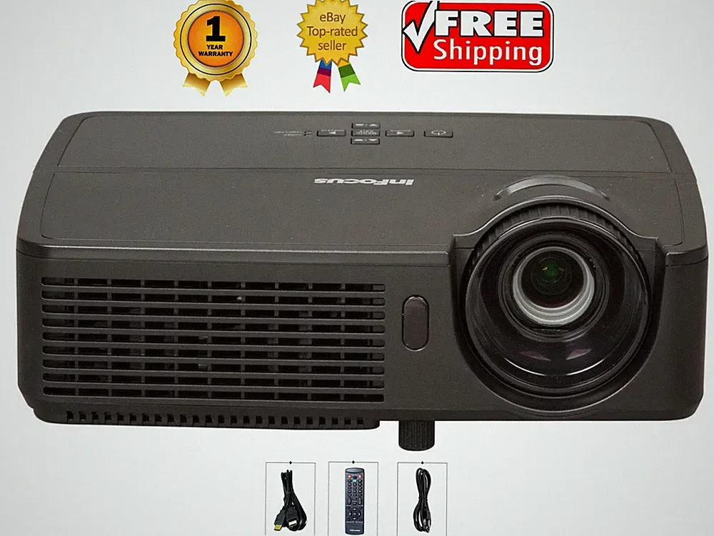 InFocus IN124 DLP Projektor 3200 Lumen HD 4K 3D HDMI Tragbar Mit Zubehör