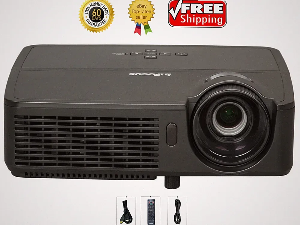 InFocus IN124 DLP Projektor Tragbar 3200 Lumen HD 4K 3D-Bereit HDMI Mit Bundle