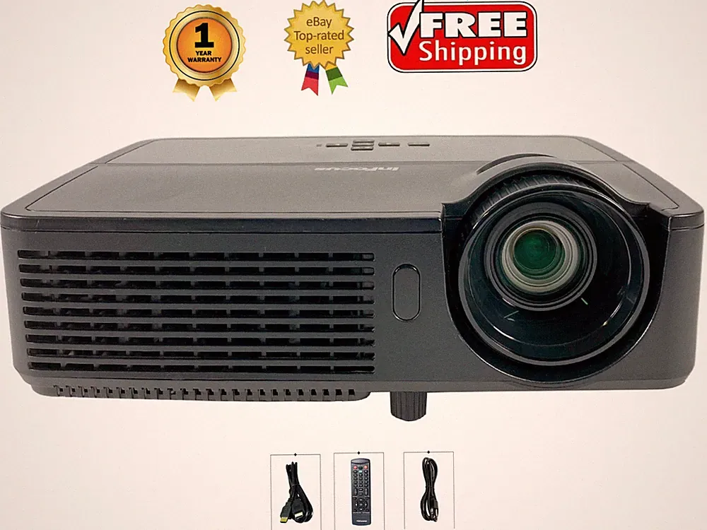 InFocus IN2126 Projektor DLP 3200 Lumen Tragbar 4k HDMI 3D W / Set Fernbedienung